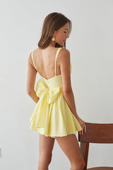 Belle Lace Trim Corset Fit and Flare Mini Dress