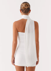 Breaking News Mini Dress - White