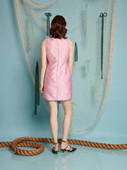 Gali Bow Jacquard Mini Dress