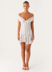 Kirby Mini Dress - Blue Stripe