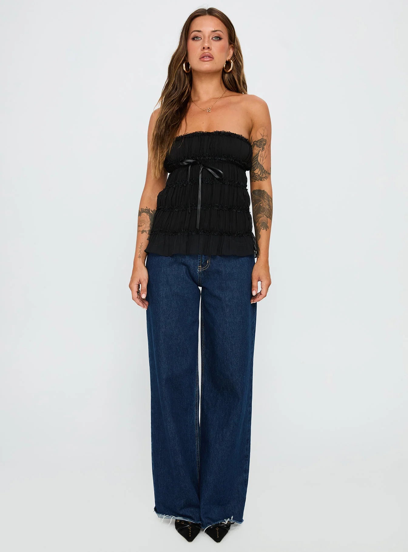 Avelina Strapless Top Black